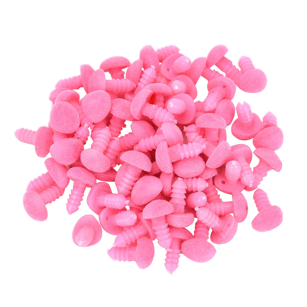 

Newest 100pcs/bag 11*1mm Plastic Triangle Velvet Noses Buttons Eyes DIY For Bear Toy DIY Safety nose accessories for dolls toys