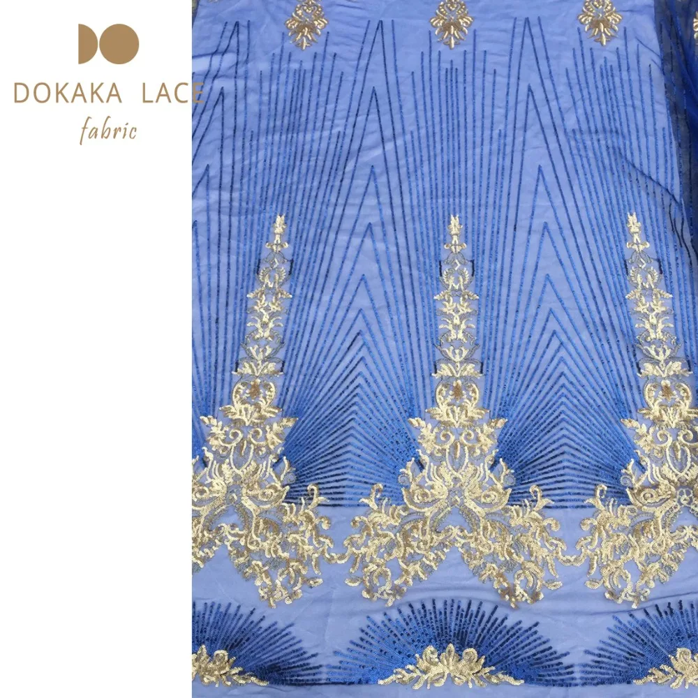 Розовая и Золотая блестящая вышивка сетчатая Тюлевая кружевная ткань 2019