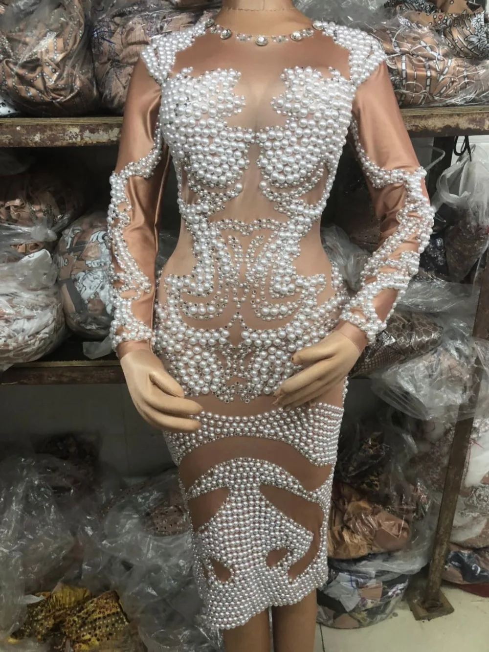 Рисунок 2 - Новое модное платье стразы с жемчужинами