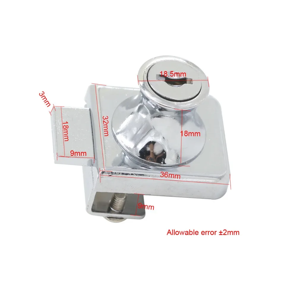 Одиночный стеклянный дверной замок подходит для стекла толщиной 5 8 мм с