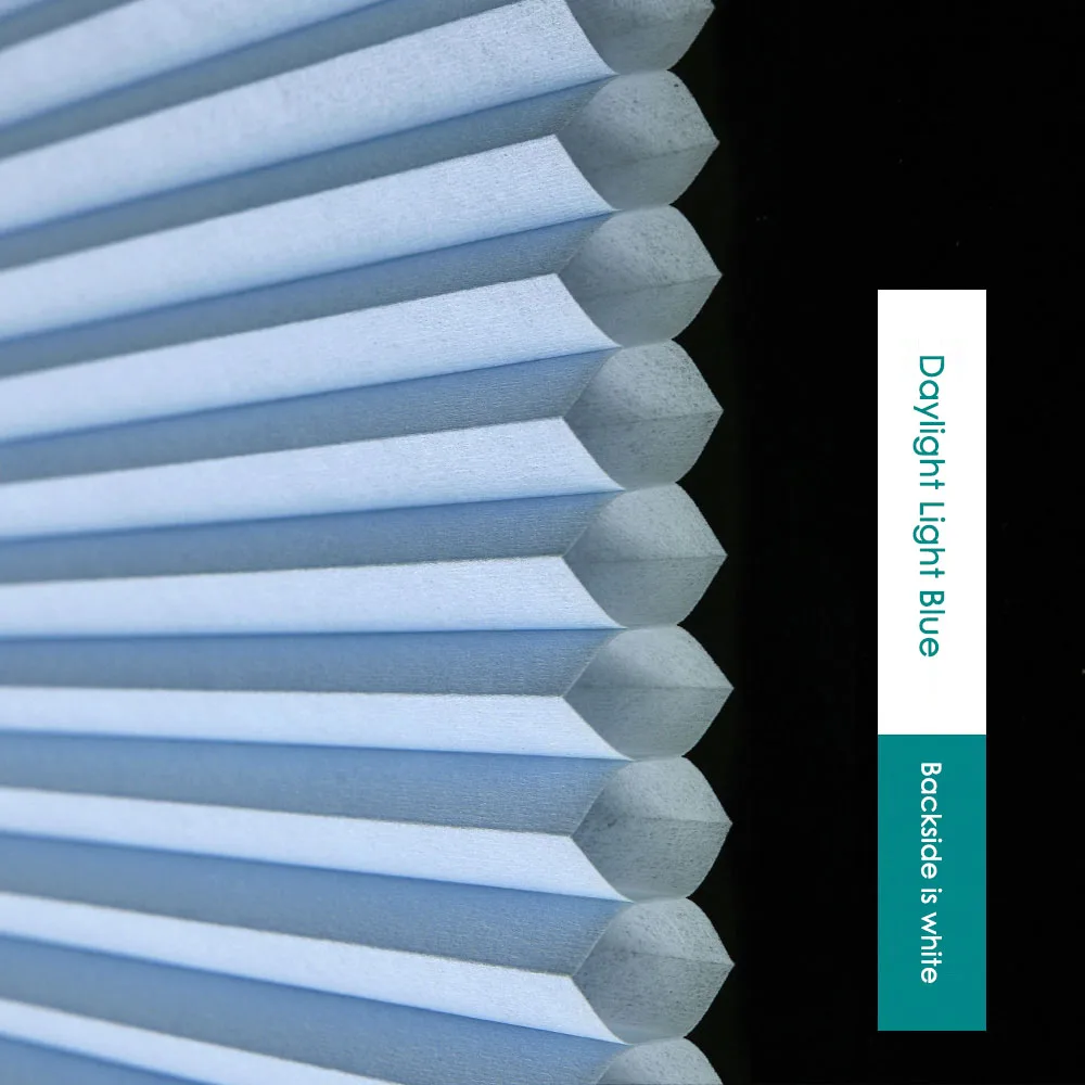 daylight light blue Высокое Качество Моторизованный для крыши жалюзи Смарт соты жалюзи Электрический Skylight жалюзи Индивидуальный размер - Цвет: daylight light blue