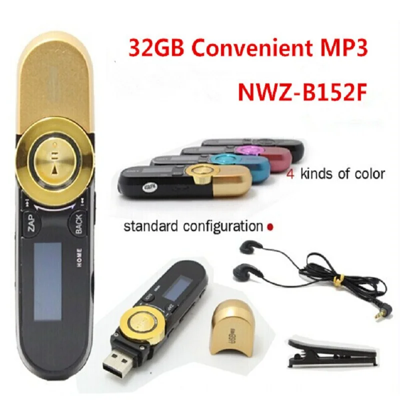 New Arrival 32GB mp3 player 5 colors FM-radio Digital Screen MP3 Music Player F152 for sony Pen USB Flash Drive Free Shipping |