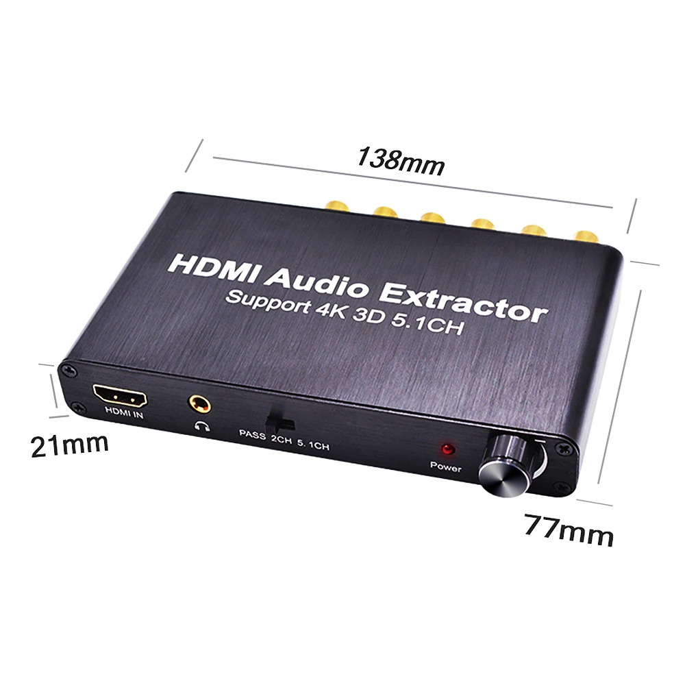 AOEYOO SPDIF 5 1 цифровой аудио декодер HDMI экстрактор 4K 3D конвертер 3 мм выход к для PS4