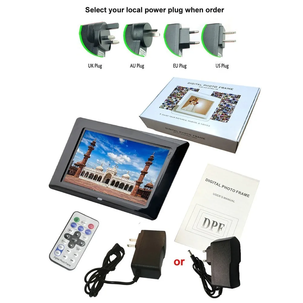 7-дюймовая цифровая фоторамка со светодиодной подсветкой электронный альбом