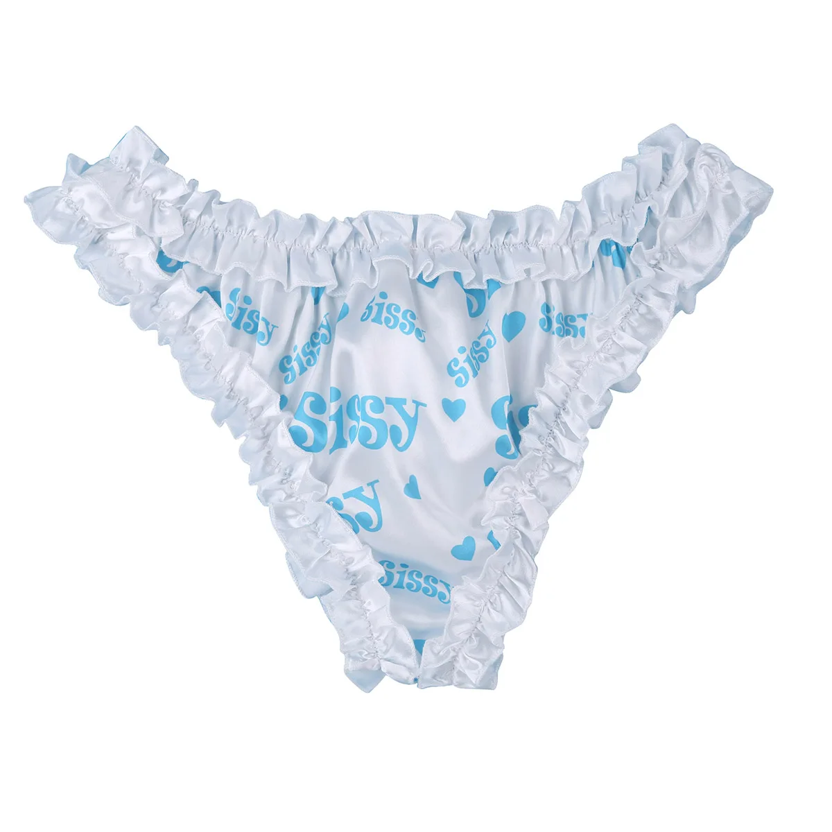 Feeshow Sexy Men Briefs Gay Underwear Lingerie Sissy Panties Soft Frilly Ruffled High Cut Lace Bloomers |
