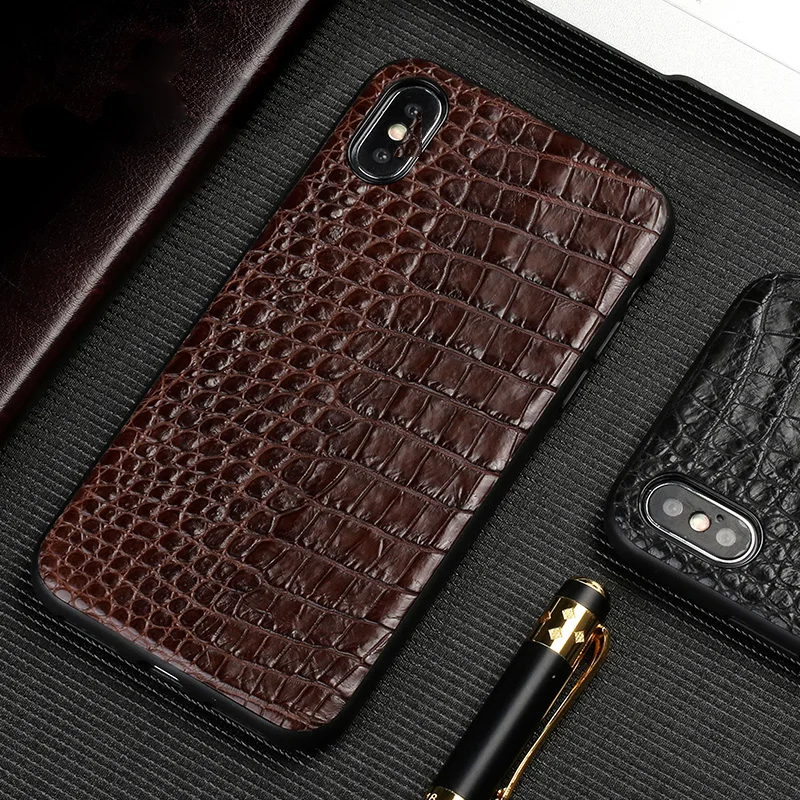 Wangcangli для iPhone x чехол мобильного телефона из натуральной крокодиловой кожи с