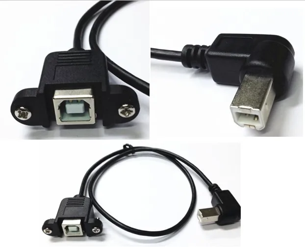 Короткий Удлинительный Кабель USB 2 0 B для принтера Мама-права угол 90 градусов 5 м |