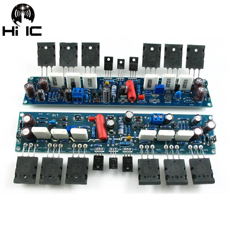 

Olive L10 2 Channel (2pcs) Amplifier Board Class AB 4R Power Amp Amplifier DIY KIt/Finished Board Transistor A1930 C5171 BC546B