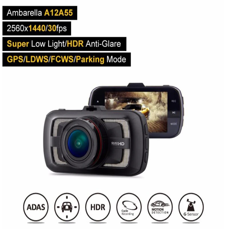 3 0 &quotAmbarella A12 HD 1440 P 30fps Автомобильный видеорегистратор HDR 178 градусов широкий угол