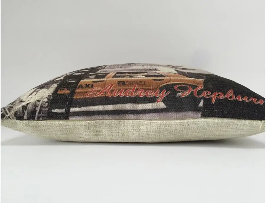 Ретро пленка полоски Одри Подушка Хепберн Чехол наволочка льняная подушки