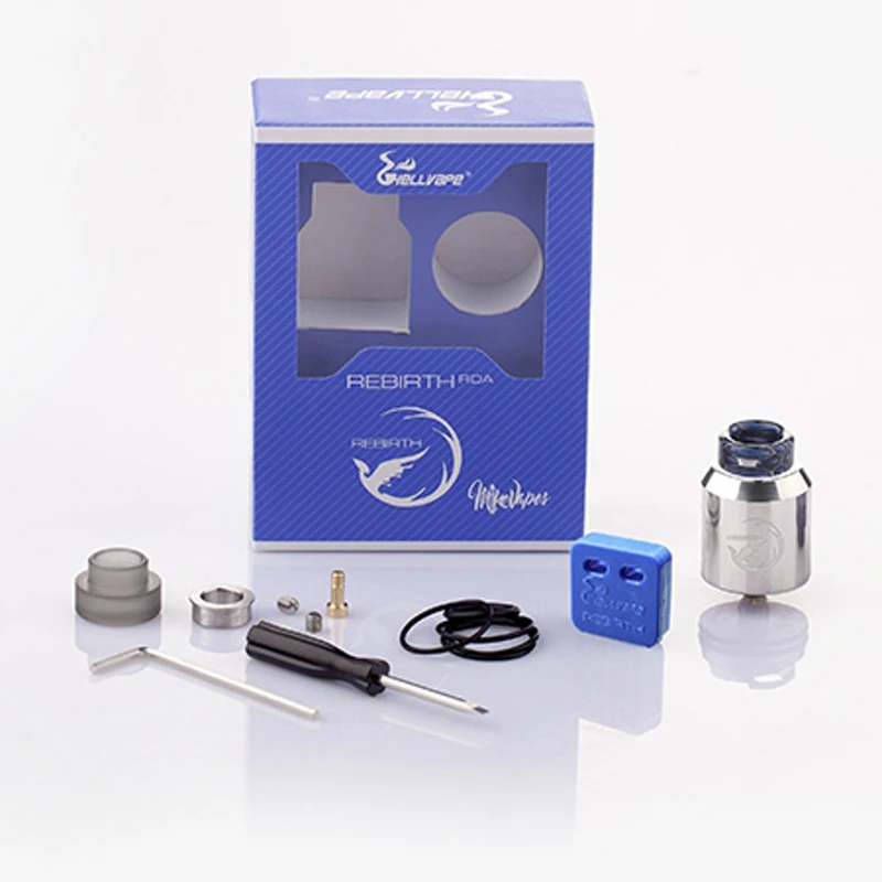 Оригинал Hellvape Rebirth RDA бак 24 мм палуба 810 Cobra капельный наконечник одна катушка