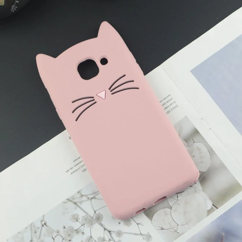 HuxuPink Милый 3D мультяшный силиконовый чехол для samsung Galaxy J4 Plus чехол s Япония блестящая борода кошка кошечка с милыми ушками чехол для телефона J4+ J415F - Цвет: HuxuPink
