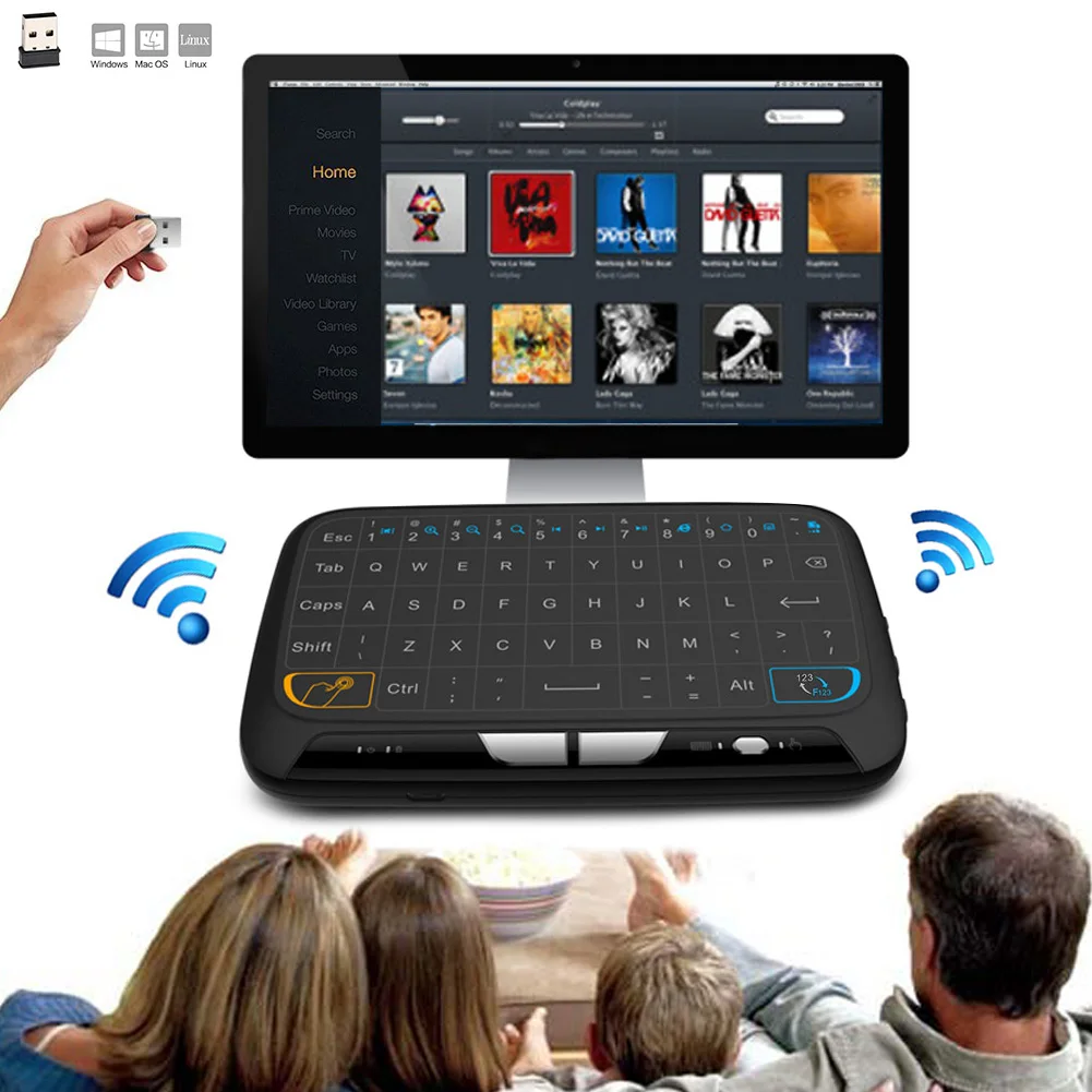 Беспроводная сенсорная клавиатура с полной мышкой 2 4 ГГц карманная для Android TV Box
