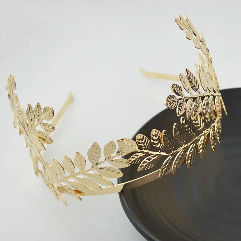 Gold Metal Leaves Headband Greek Goddess Leaf Crown Bride Wedding Headwear Accessories | Украшения и аксессуары