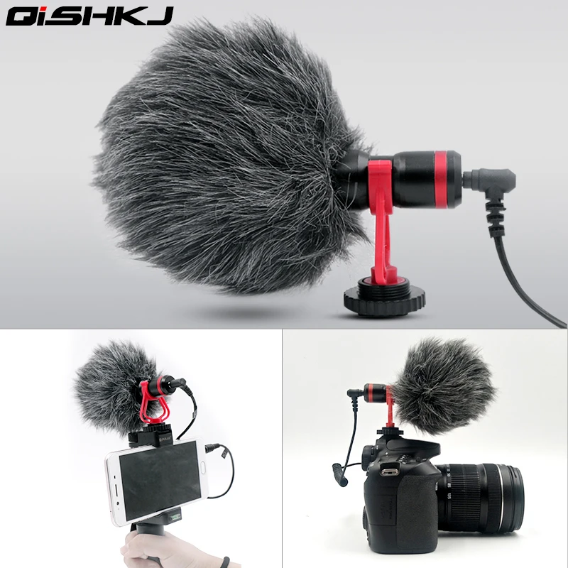 

Vlog camera Video Microphone for Zhiyun Smooth 4 DJI OSMO DSLR Camera iPhone 7 6 Andriod Smartphone