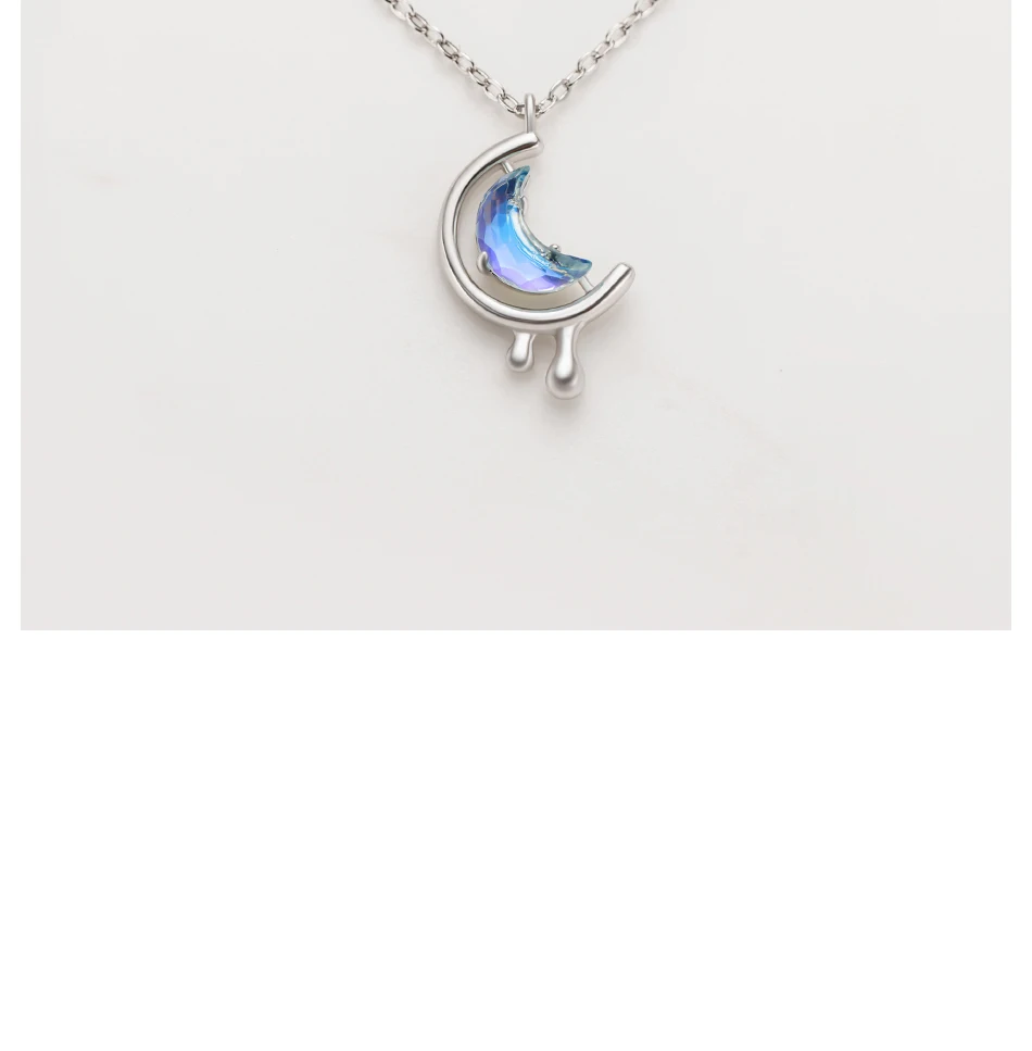 Thaya s925 Silver Water In The Moon Necklace Blue Moon Bohemia Women Choker Necklace for Women Jewelry Gift
