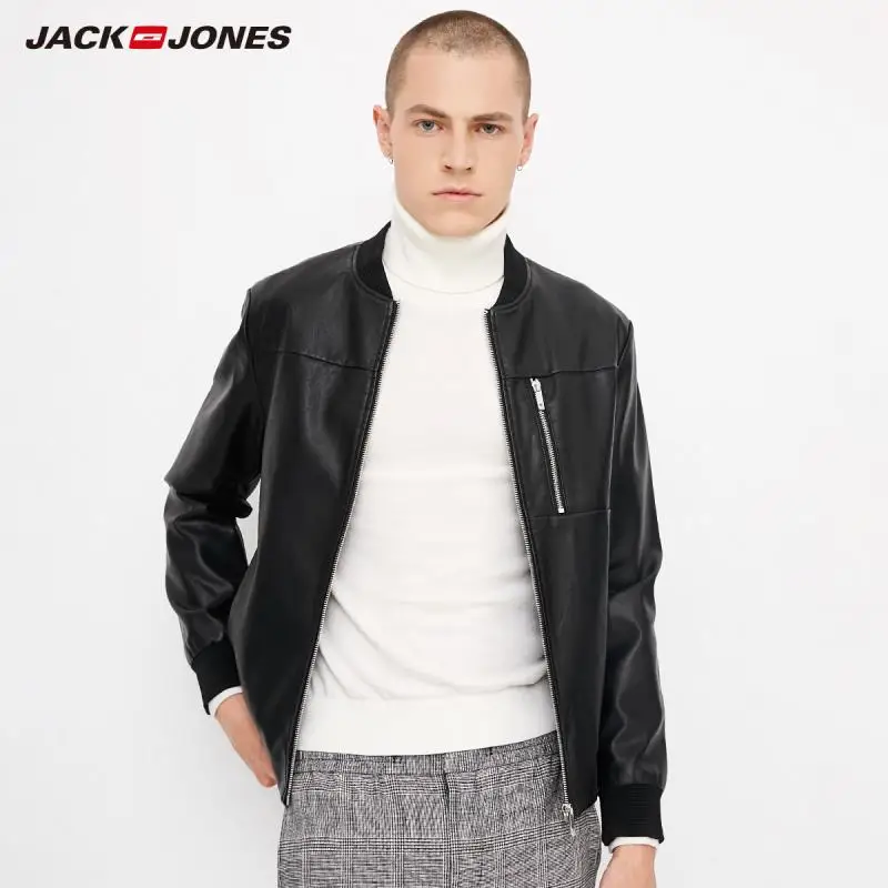 JackJones осень мужская трендовая Повседневная куртка на молнии с длинным рукавом