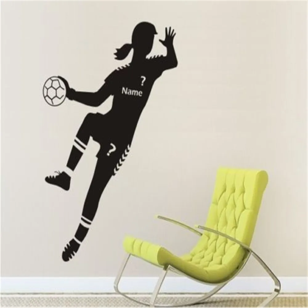 Наклейка на стену наклейка изображение ручной работы спортивный шар имя игрока