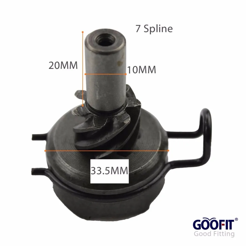 GOOFIT кик старт холостого вала шестерни 7 сплайн для GY6 50cc QMB139 Мотоцикл Скутер квадроциклы A012-049