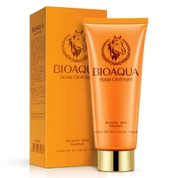 bioaqua horse ointment facial cleanser rich foaming moisturizing hydrating whitening shrink pores face cleanser