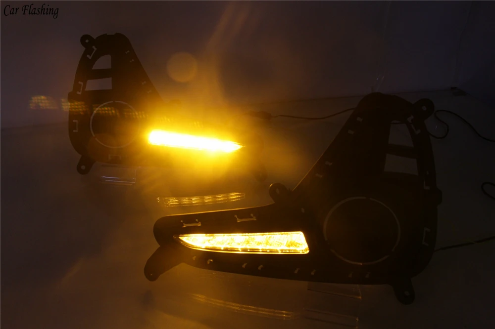 Автомобильный мигающий 1 комплект DRL Дневной ходовой светильник противотуманная