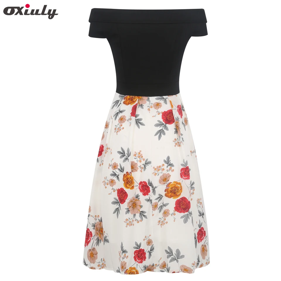 Oxiuly женское летнее платье сексуальное с открытыми плечами для вечеринки