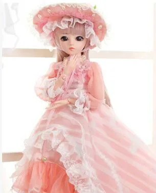 1/3 BJD кукла 60 см Женский Пластиковый совместный подвижный включает в себя тело