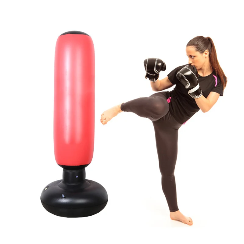 1.6M Inflatable Bodybuilding Boxing Column Tumbler Sandbag Earthbag Funny Decompress Toy B2Cshop | Спорт и развлечения
