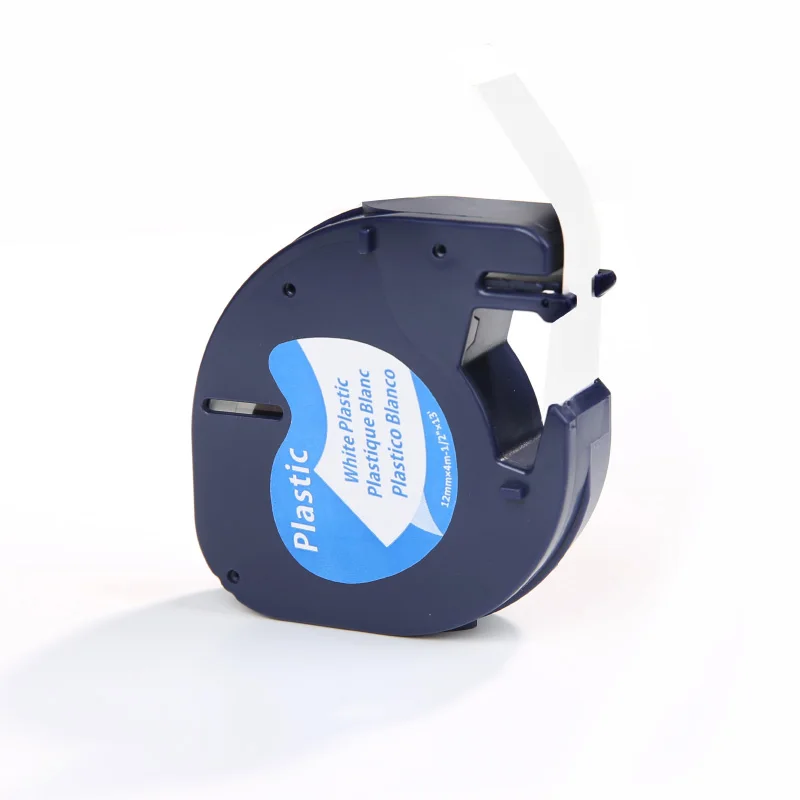 HWDID 5 шт Производитель этикеток совместим с DYMO Letratag 12 мм черный на белом LT 91201 91331