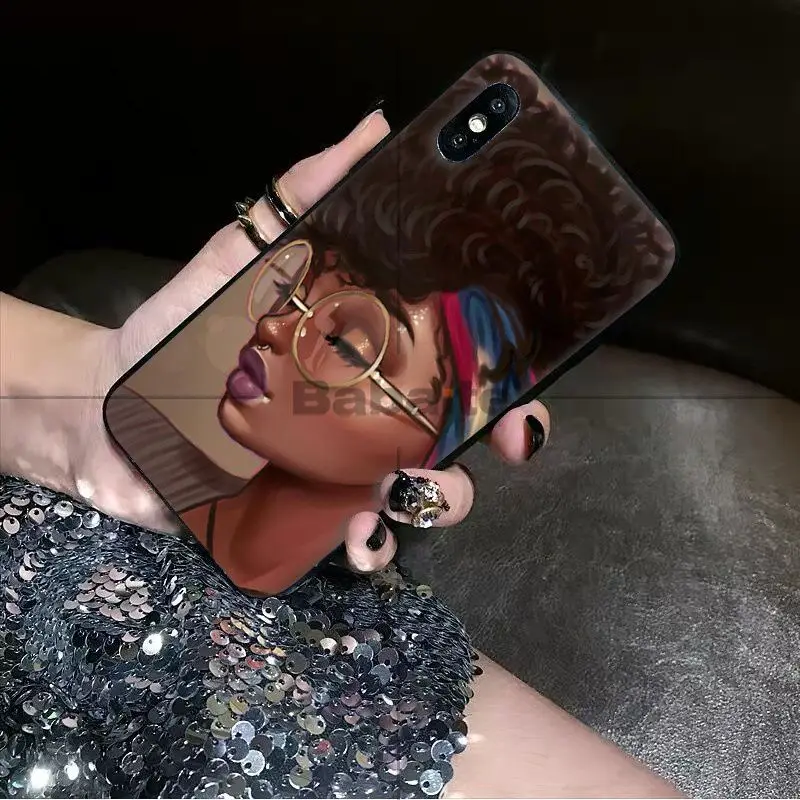 Мягкий чехол для телефона Babaite MELANIN POPPIN Black Girl1 на заказ iPhone 8 7 6 6S Plus 5 5S SE XR X XS