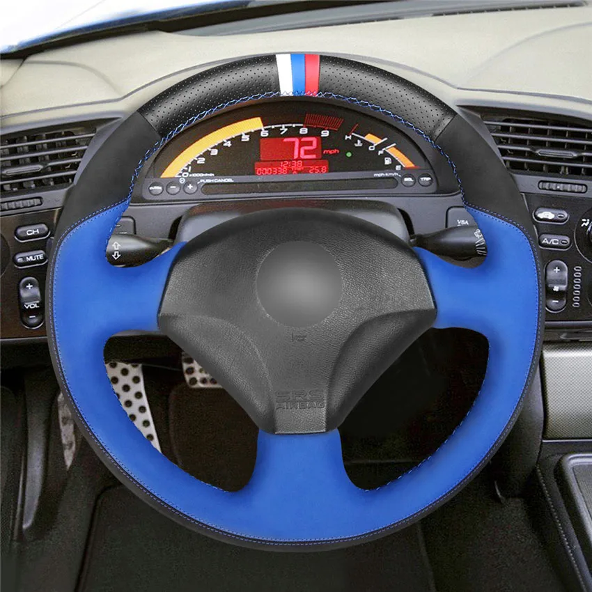 style-05 MEWANT замша натуральная кожа прошитая обёрточная бумага чехол на руль для Honda S2000 2000-2008 Civic Si 2002-2004 Acura RSX type-S 2005 - Название цвета: style-05