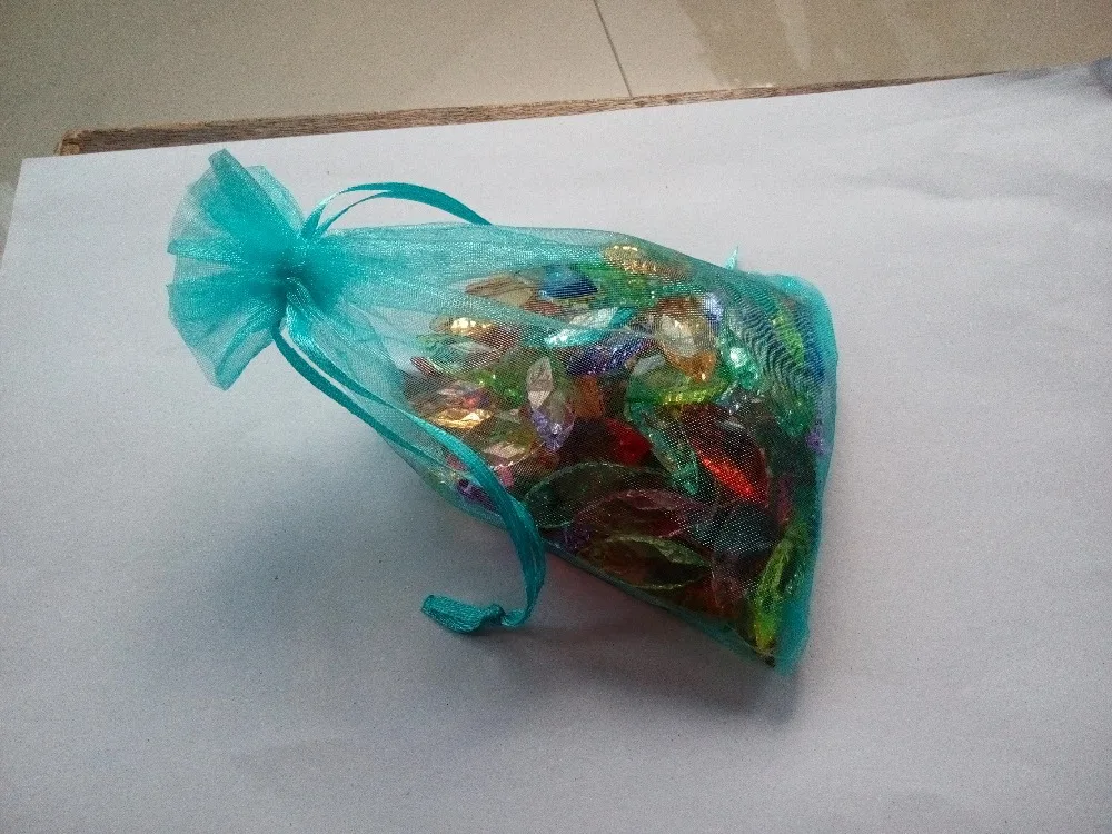 10*15cm 1000pcs Sky Blue Gift Bags For Jewelry/wedding/christmas/birthday Yarn Bag With Handles Packaging Organza Bags