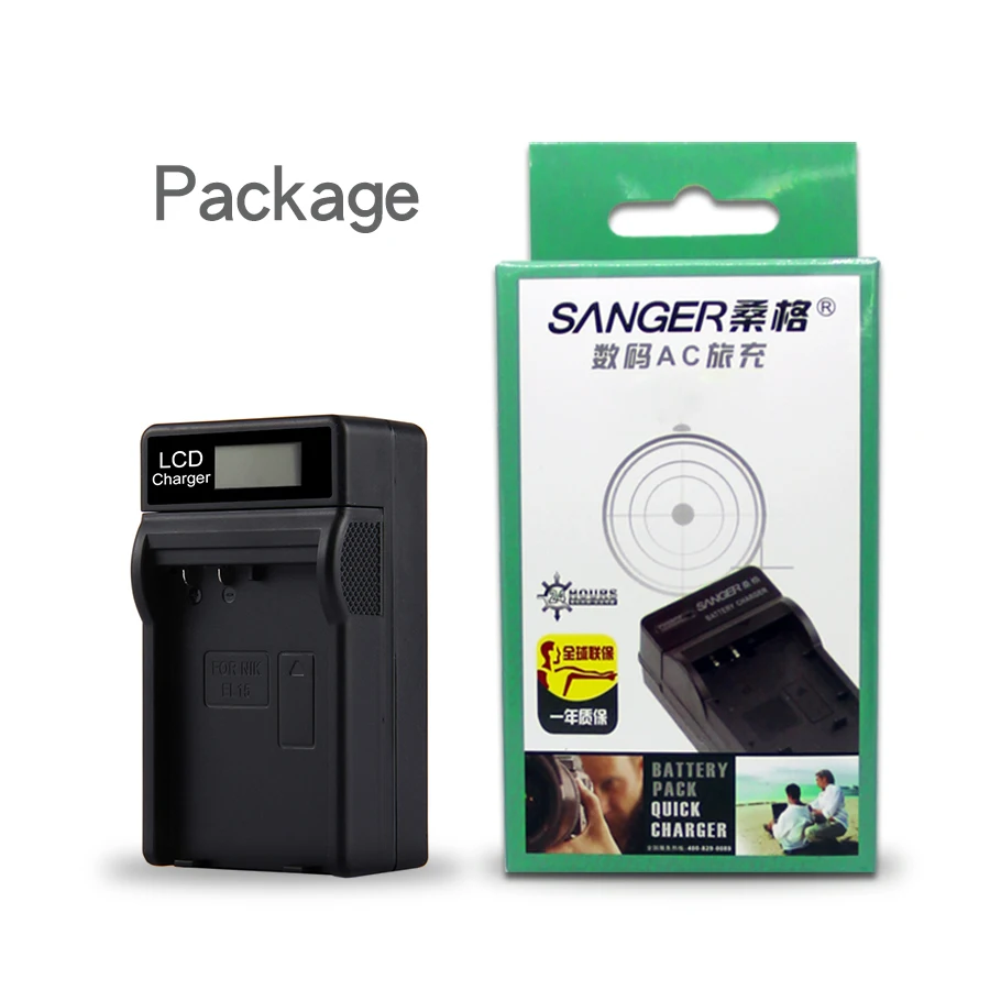 Зарядное устройство SANGER для Nikon D500 D600 D610 D750 D7000 D7100 D7200 D800 D800E D810 с европейской