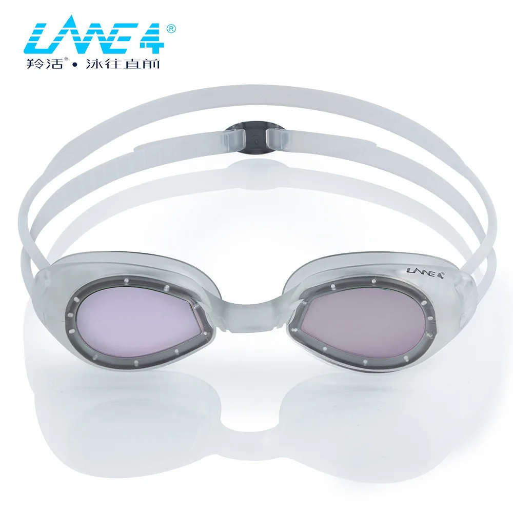 white LANE4 Junior профессиональные плавательные очки Анти-туман УФ-защита быстрая посадка для детей#707 очки - Цвет: white