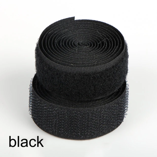 black Width 2cm 2 м/пара 20 мм застежка на крючок и петлю лента без самоклеящейся крепежной ленты крючки velcros Швейные аксессуары DIY ремесло без клея - Цвет: black Width 2cm