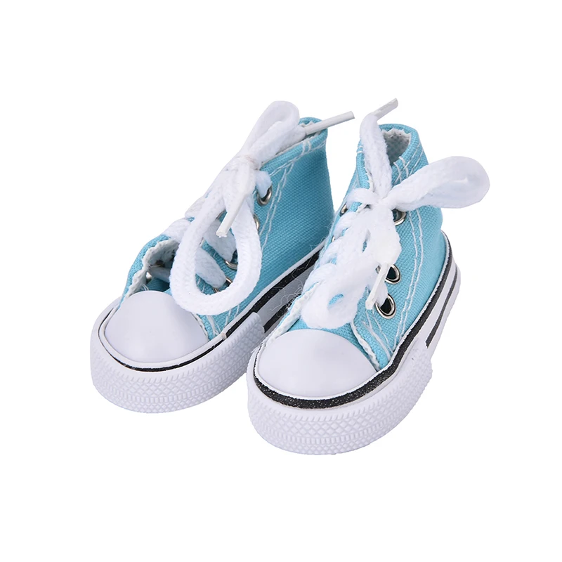 Light Blue 1pair 1 пара 7,5 см парусиновая обувь для BJD кукла игрушечная мини-кукла обувь для кукла Шэрон сапоги куклы аксессуары горячая распродажа 7 цветов Новое поступление - Цвет: Light Blue 1pair