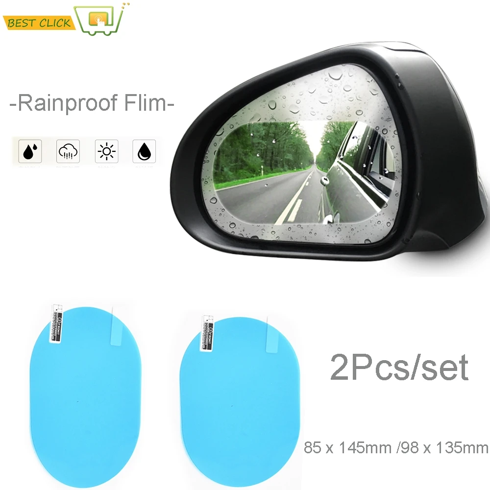 

2Pcs/Set Anti Fog Water Mist Car Mirror Window Clear Film Rearview Mirror Protective Film Waterproof Rainproof Car Sticker