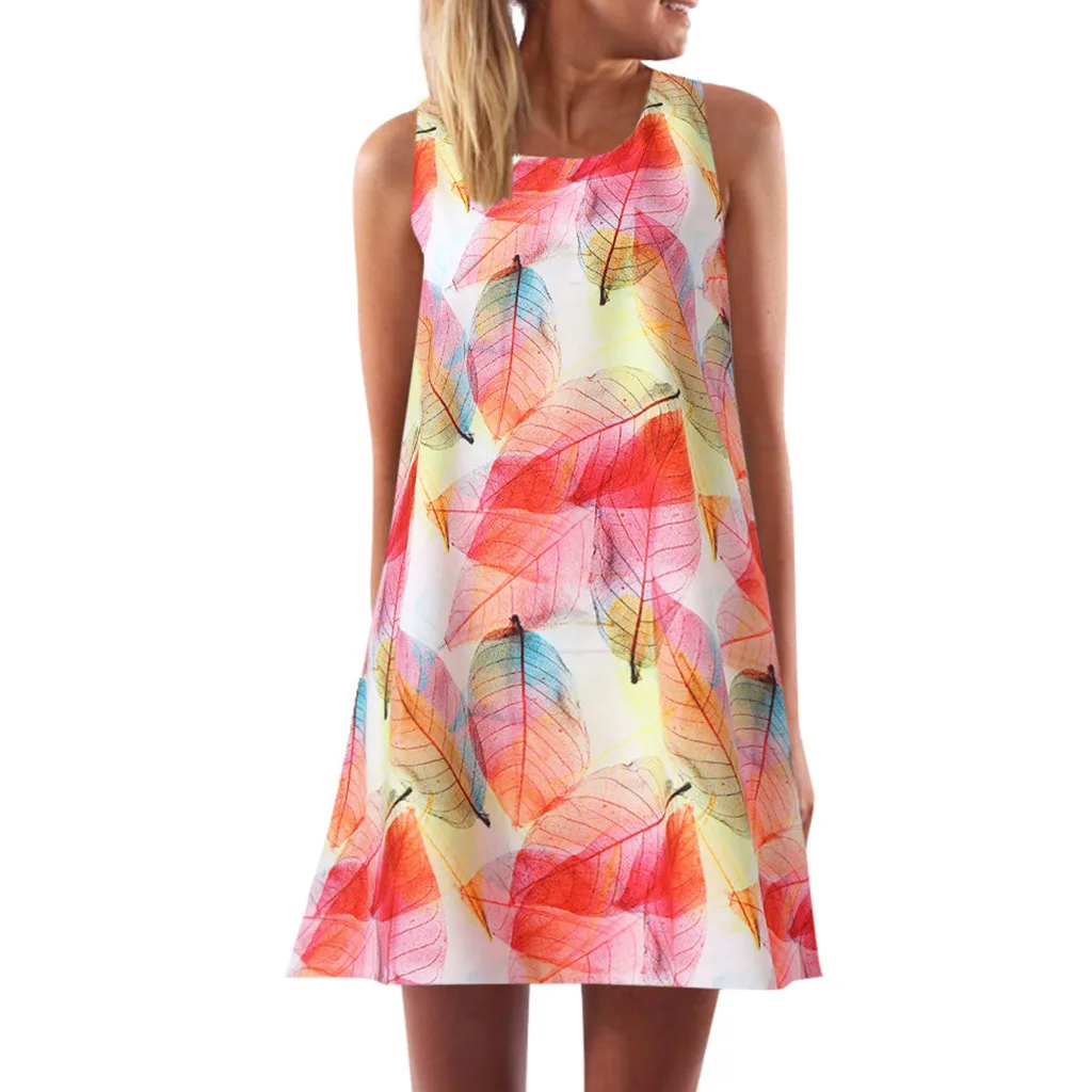 2019 женское летнее Повседневное платье макси прямое без рукавов с круглым вырезом