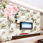 Настенная роспись в европейском стиле, мягкая 3d-бумага в виде бабочки и цветка, для гостиной, спальни, ландшафтного декора, настенная живопись, роскошные обои