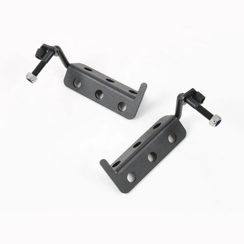 Круглый тип отверстия 2 шт черная стальная дверь педаль для Jeep Wrangler 2010 + шаг доска