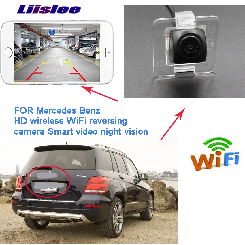 Liislee Беспроводная hd камера заднего хода для Mercedes Benz GLK Class X204 GLK200 GLK220 GLK250 GLK320 GLK350