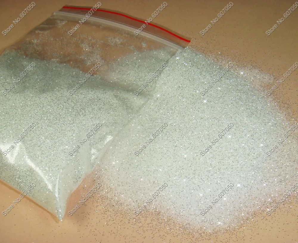 

1/128"(0.2MM)008Size White Color with Shining Silver Tints Nail Glitter Dust Powder for Nail Art Glitter Craft Decoration