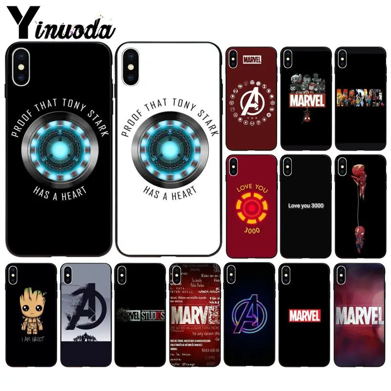 Yinuoda Marvel love you 3000 Novelty Fundas Phone Case Cover for Apple iPhone 8 7 6 6S Plus X XS MAX 5 5S SE XR Mobile | Мобильные