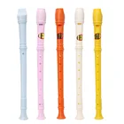 M89C5 цветные пластиковые музыкальные инструменты, записывающие сопрано, Длинные флюты, 8 отверстий, хит!