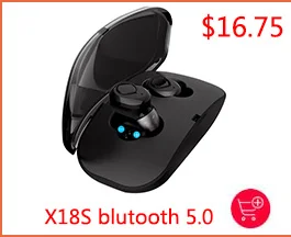 Беспроводные наушники Bluetooth 5,0, стерео наушники, водонепроницаемая Спортивная гарнитура с зарядным устройством 2200 мАч для Iphone, Android
