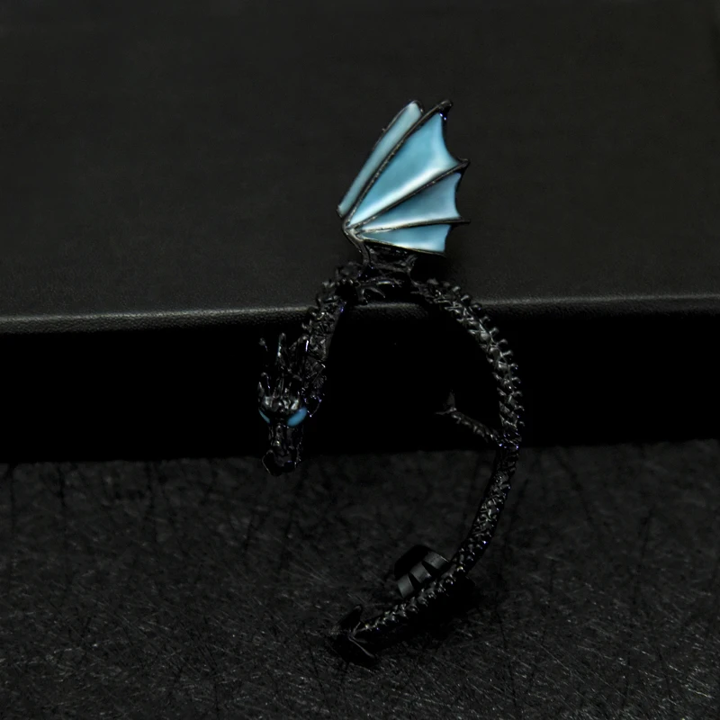 Серьги пусеты с драконом светится в темноте|dragon ear cuff|stud earringsearrings women |