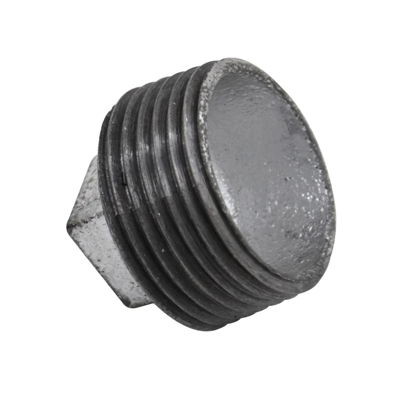 5pcs/lot Malleable Zinc Plated Plugs For Pipe DN15 Cap 1/2&quot Iron Cover Industrial Mounted Classic Decoration DIY Fittings |