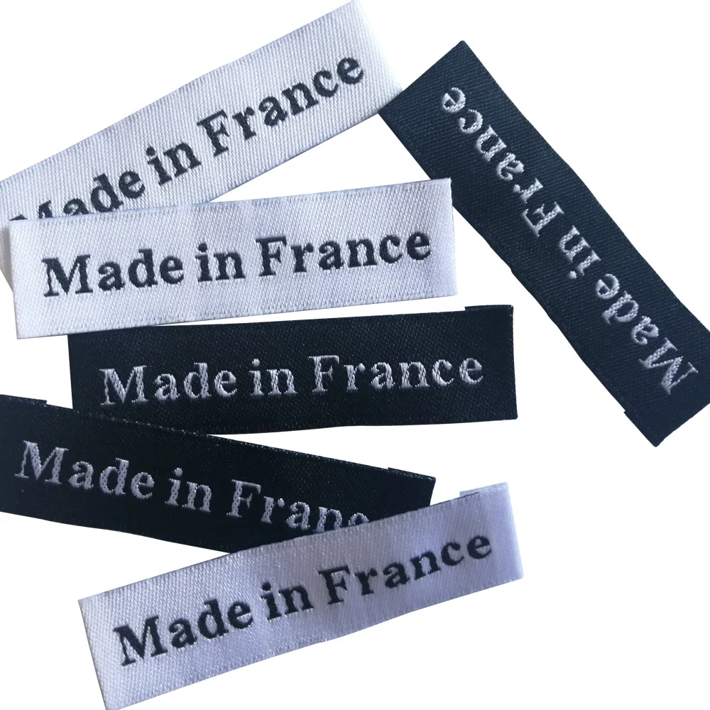 Этикетки для одежды, сделанные во Франции, оригинальные этикетки ручной работы для одежды, тканевые этикетки для шитья, подарочные этикетки