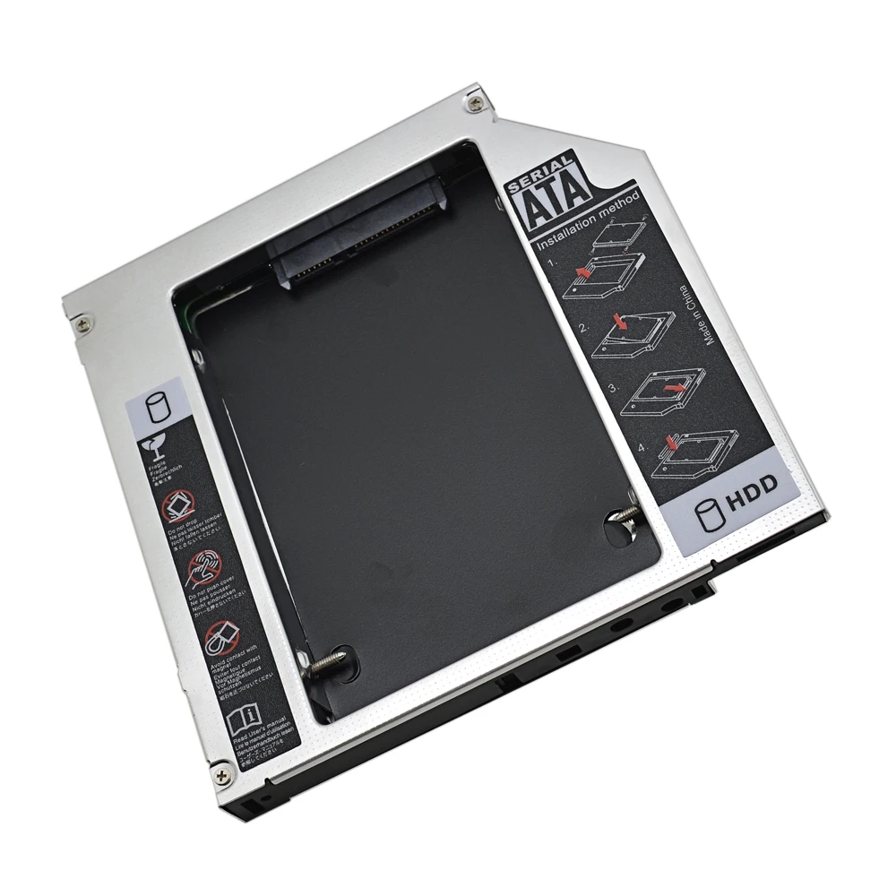 Совершенно новый 2 й HDD Caddy 12 7 мм IDE к SATA 3 0 5 дюйма SSD корпус жесткого диска чехол для