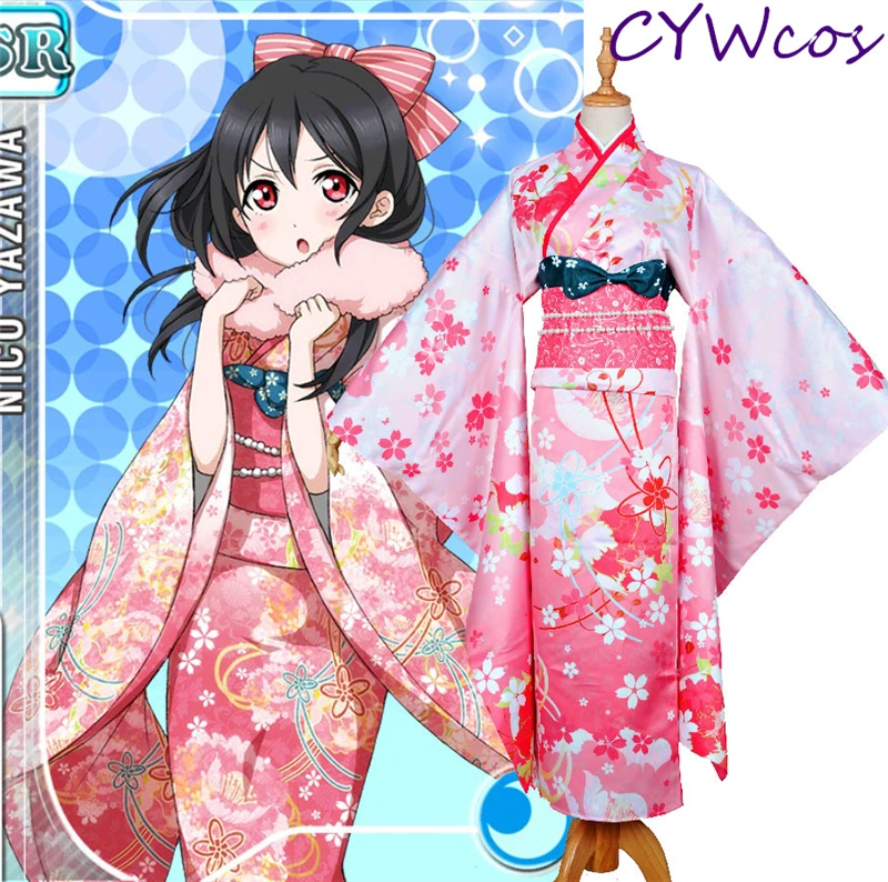Новый весенний костюм для косплея Love Live Нико Ядзава кимоно Униформа японское